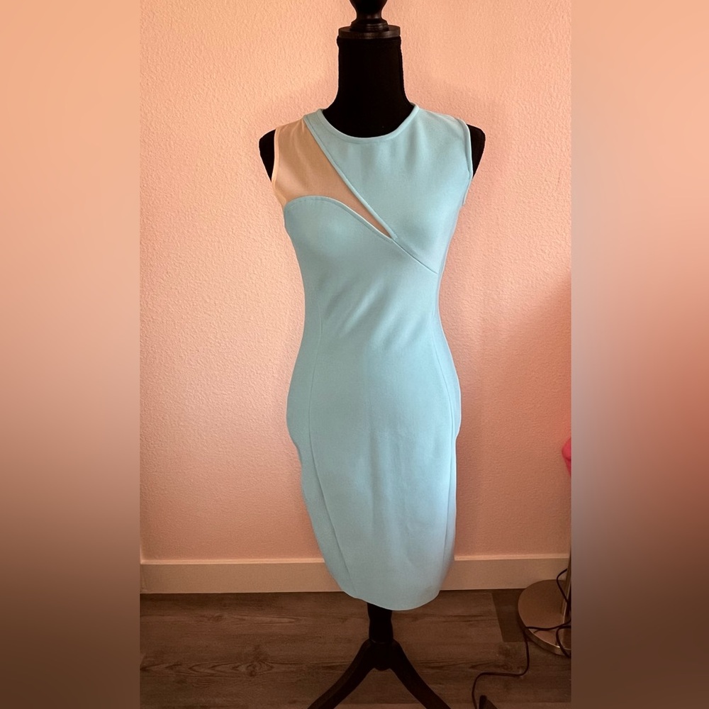 Turquoise scuba dress size M. NWOT
